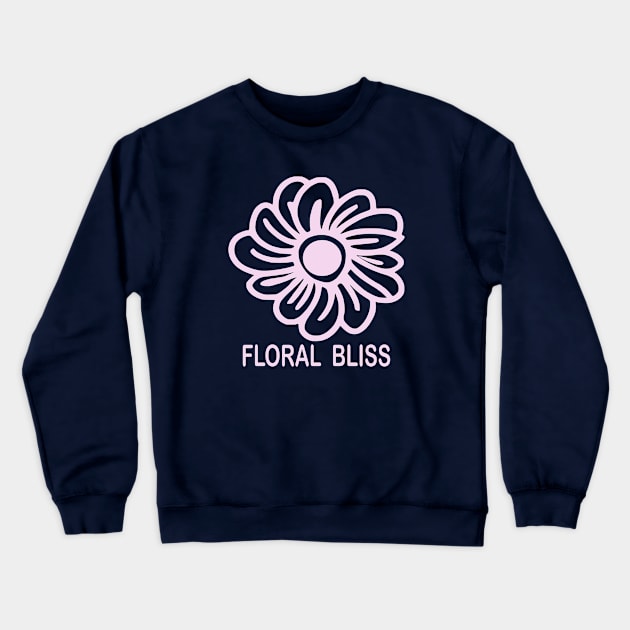 Floral Bliss - Flower Illustration Crewneck Sweatshirt by YayYolly